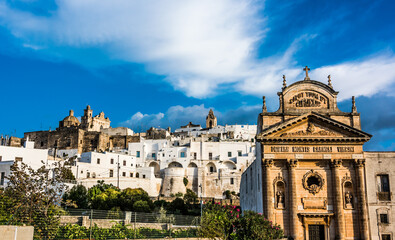 Panoramic view of Ostuni, Apulia, Italy