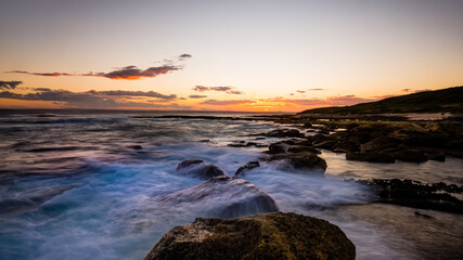Fototapeta premium Cronulla View and Sunset in Kamay Botany Bay National Park