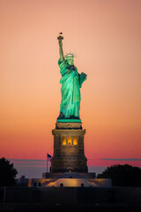 Statue of Liberty sunset.