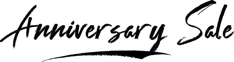 Anniversary Sale Typography Black Color Text 
on White Background