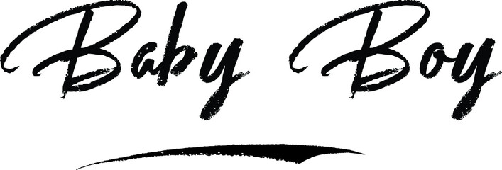 Baby Boy Typography Black Color Text 
on White Background