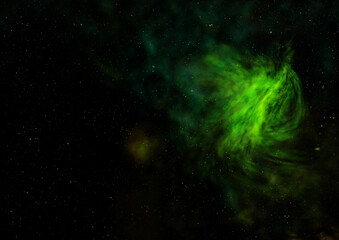 Small part of an infinite star field. 3D rendering