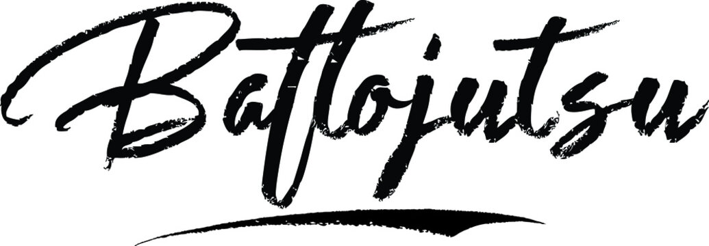  Battojutsu. Typography Black Color Text 
on White Background