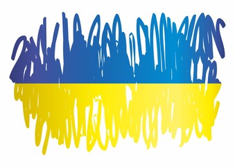 Flag of Ukraine, Ukraine. Bright, colorful vector illustration