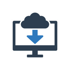 cloud download desktop icon 