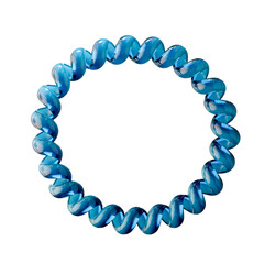 Blue hair tie accessory for woman's hair