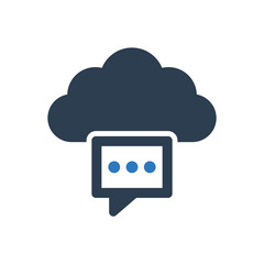 cloud communication message chat icon