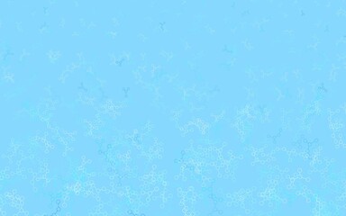 Light BLUE vector background with forms of artificial intelligence.