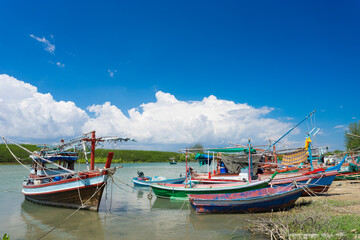 Fishing boats from Prachuap province of Thailand