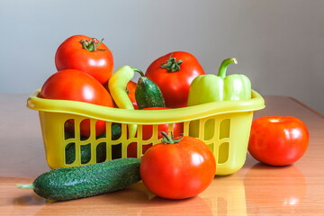 Various vegetables in the crate