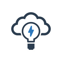 Cloud creative idea concept icon