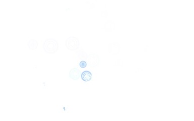 Light BLUE vector background with bubbles.