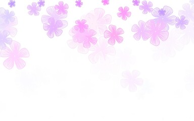 Light Pink vector elegant template with flowers.