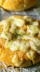 Korean Garlic Bread with Smoked Beef