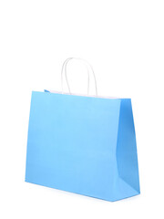 color gift bag with hard paper handles, isolate on a white background