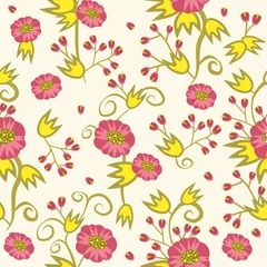 Fototapeten pattern floral seampless nature texture © Krystsina