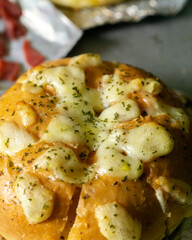 Korean Garlic Bread with Smoked Beef