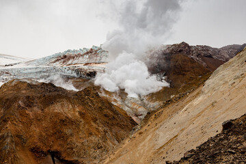 Part of Mutnovsky volcano. Kamchatka, Russia.