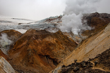 Part of Mutnovsky volcano. Kamchatka, Russia.