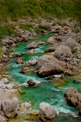 Beautiful view in Socca Valley in Slovenia