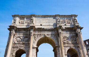 Fototapeta na wymiar Arch of Constantine, Rome, Italy, Europe