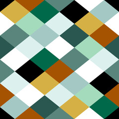 Seamless rhombus background. Geometric colorful pattern.