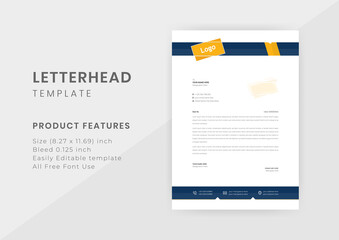 Business style professional letter head template design use for your project and business.