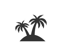 coconut tree icon on white background. vector illustration.eps10.