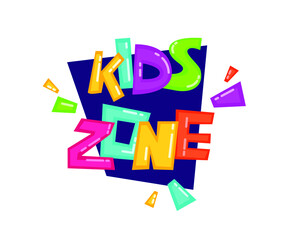 Emblem Kids zone. Logo. Vector illustration.