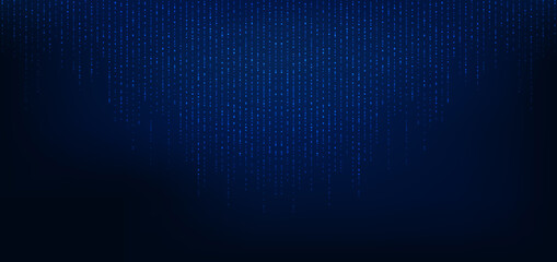Abstract blue square pixel particle big data technology digital futuristic concept background