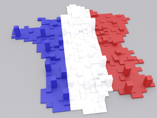 3d Frankreich Karte Abbildung
