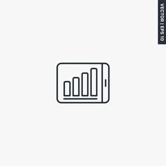 Online analytics, linear style sign for mobile concept and web design