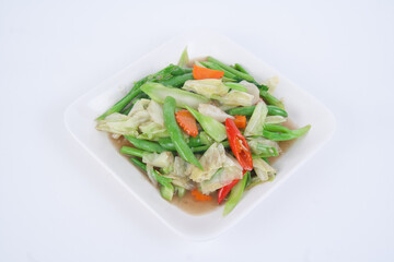 mixed vegetable with oyster sauce