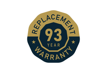 Naklejka premium 93 year replacement warranty, Replacement warranty images