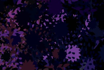 Fototapeta na wymiar Dark Purple, Pink vector backdrop with memphis shapes.