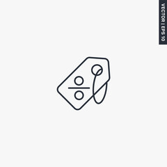 Tag discount, linear style sign for mobile concept and web design