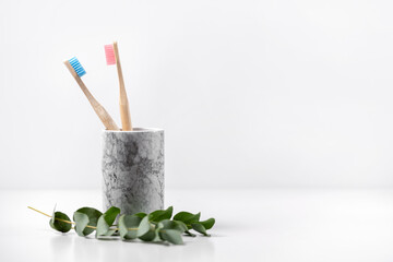 Reusable and natural organic products on background