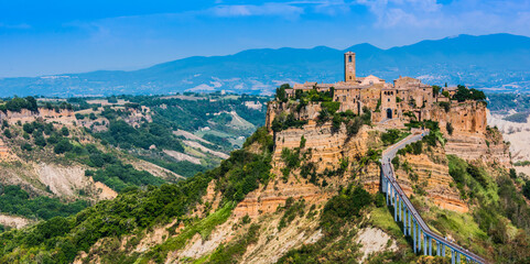 View of Civita di Bagnoregio, Lazio, Italy
