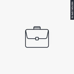 Briefcase, linear style sign for mobile concept and web design