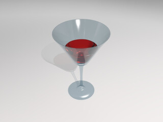 3D Weinglas 
