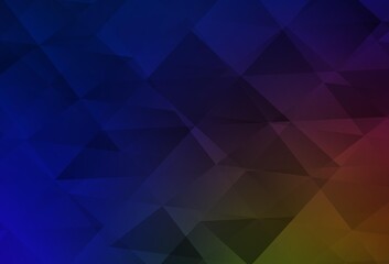 Obraz premium Dark Blue, Yellow vector abstract polygonal pattern.