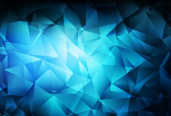 Obraz premium Dark BLUE vector abstract mosaic background.