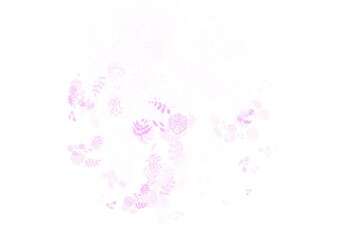 Light Purple, Pink vector elegant pattern with leaves.