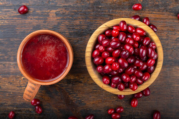 Dogwood berries and hood