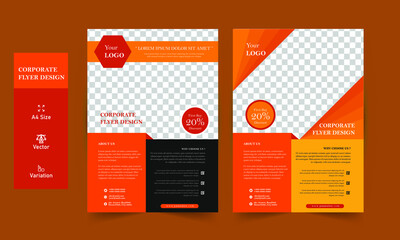 Simple corporate flyer design template layout ( CC Version )