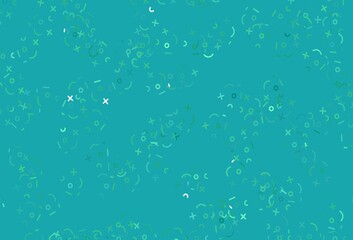 Light Green vector background with math elements.