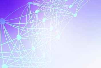 Light Purple vector template with artificial intelligence structure.