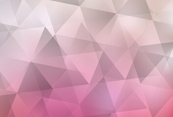 Light Pink, Yellow vector triangle mosaic texture.