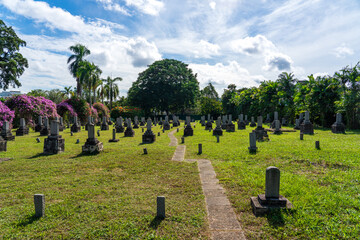 Naklejka premium Daytime view of The Japanese Cemetery Park.