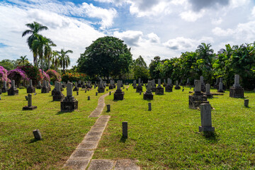 Naklejka premium Daytime view of The Japanese Cemetery Park.